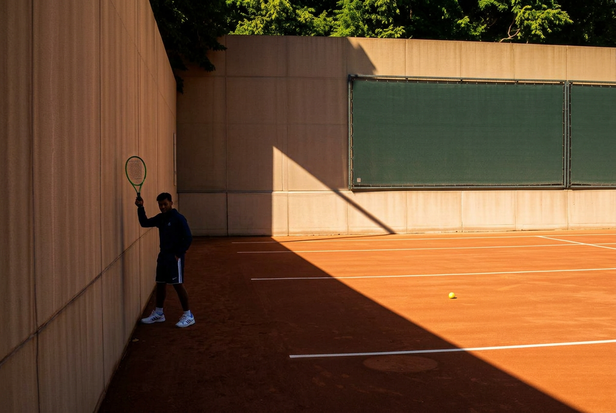 Come allenarsi a tennis quando non hai un campo (o un partner)